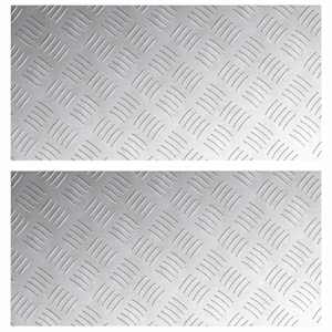 Schodové nášlapy Obdélníkový 2 pcs Stříbrná 60 x 30 cm Hliník - obrázek 2