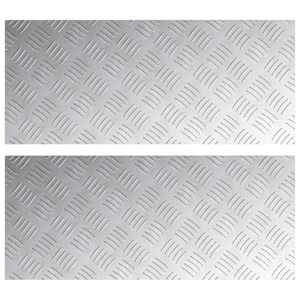 Schodové nášlapy Obdélníkový 2 pcs Stříbrná 70 x 30 cm Hliník - obrázek 2
