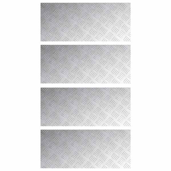 vidaXL Astme katte 4 tk 70 x 30 cm H&otilde;bedane Alumiinium Ristk&uuml;lik