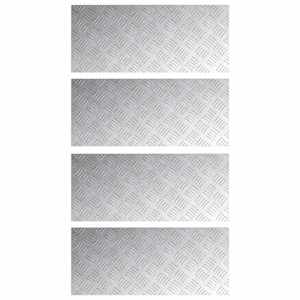 Schodové nášlapy Obdélníkový 4 pcs Stříbrná 70 x 30 cm Hliník - obrázek 2