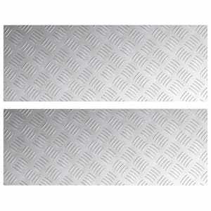 Schodové nášlapy Obdélníkový 2 pcs Stříbrná 80 x 30 cm Hliník - obrázek 2