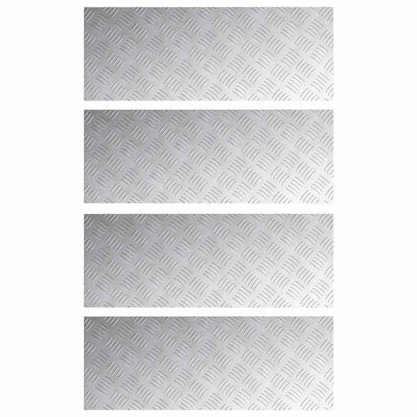 vidaXL Astme katte 4 tk 80 x 30 cm H&otilde;bedane Alumiinium Ristk&uuml;lik
