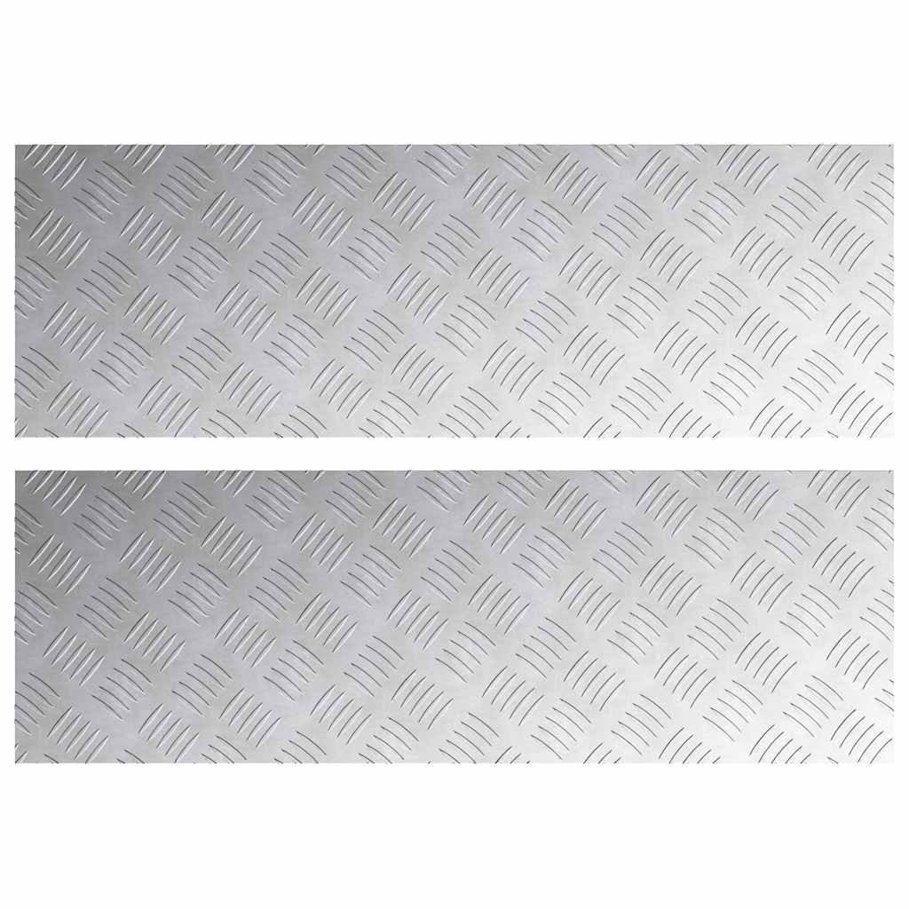 Thumbnail - vidaXL Aluminium-Riffelbleche 2 Stk. Rutschfest 90x30 cm