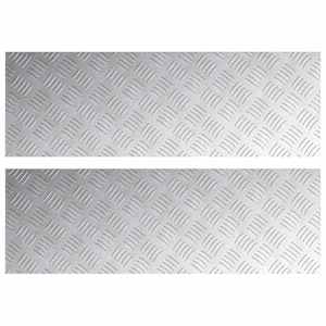 Schodové nášlapy Obdélníkový 2 pcs Stříbrná 90 x 30 cm Hliník - obrázek 2