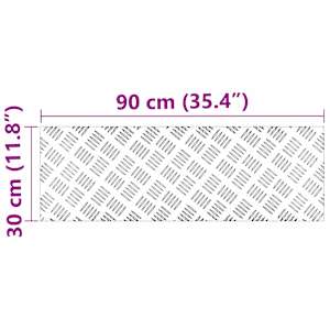 Schodové nášlapy Obdélníkový 2 pcs Stříbrná 90 x 30 cm Hliník - obrázek 8