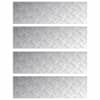 vidaXL Astme katte 4 tk 100 x 30 cm H&otilde;bedane Alumiinium Ristk&uuml;lik