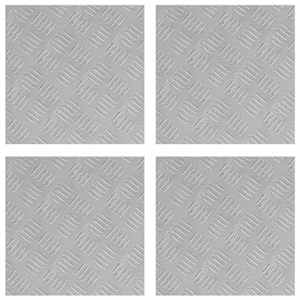 Schodové nášlapy Čtvercový 4 pcs Stříbrná 40 x 40 cm Hliník - obrázek 2
