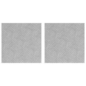 Schodové nášlapy Čtvercový 2 pcs Stříbrná 40 x 40 cm Hliník - obrázek 2