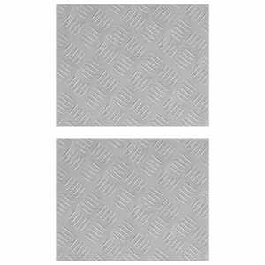 Schodové nášlapy Obdélníkový 2 pcs Stříbrná 50 x 40 cm Hliník - obrázek 2