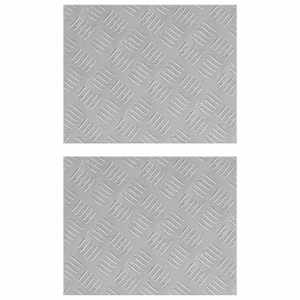 Schodové nášlapy Obdélníkový 2 pcs Stříbrná 50 x 40 cm Hliník - obrázek 2