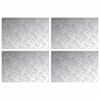 vidaXL Astme katte 4 tk 60 x 40 cm H&otilde;bedane Alumiinium Ristk&uuml;lik