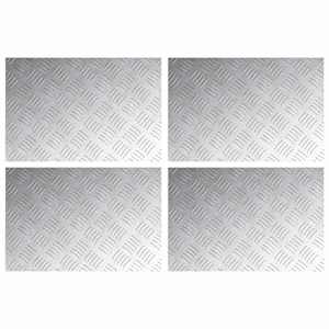 Schodové nášlapy Obdélníkový 4 pcs Stříbrná 60 x 40 cm Hliník - obrázek 2