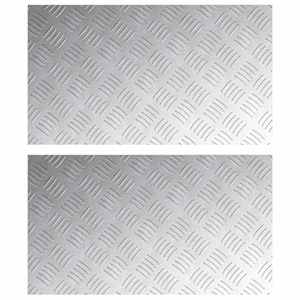 Schodové nášlapy Obdélníkový 2 pcs Stříbrná 70 x 40 cm Hliník - obrázek 2