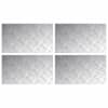 vidaXL Astme katte 4 tk 70 x 40 cm H&otilde;bedane Alumiinium Ristk&uuml;lik