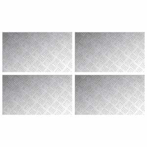 Schodové nášlapy Obdélníkový 4 pcs Stříbrná 70 x 40 cm Hliník - obrázek 2