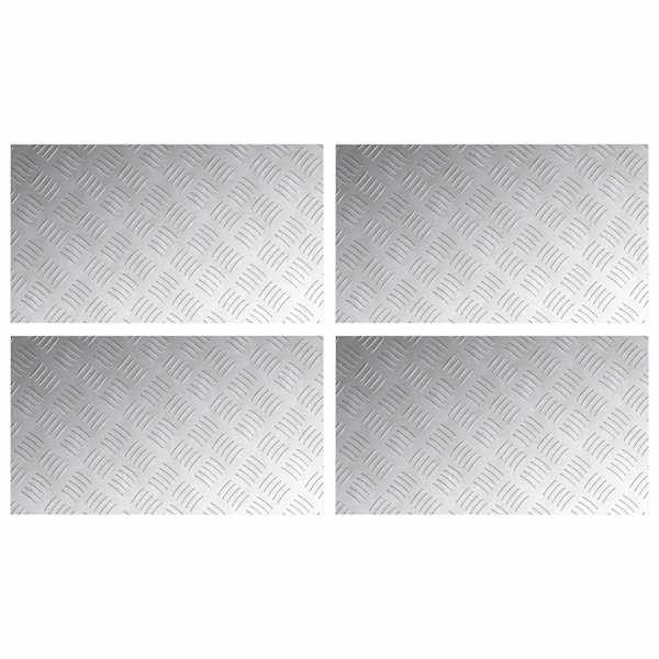 vidaXL Astme katte 4 tk 70 x 40 cm H&otilde;bedane Alumiinium Ristk&uuml;lik