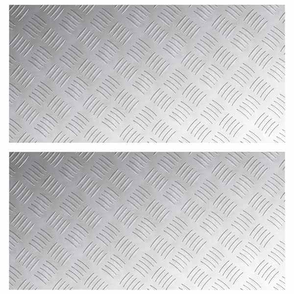 vidaXL Astme katte 2 tk 80 x 40 cm H&otilde;bedane Alumiinium Ristk&uuml;lik