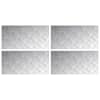 vidaXL Astme katte 4 tk 80 x 40 cm H&otilde;bedane Alumiinium Ristk&uuml;lik