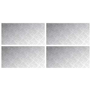 Schodové nášlapy Obdélníkový 4 pcs Stříbrná 80 x 40 cm Hliník - obrázek 2