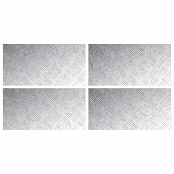 vidaXL Astme katte 4 tk 80 x 40 cm H&otilde;bedane Alumiinium Ristk&uuml;lik