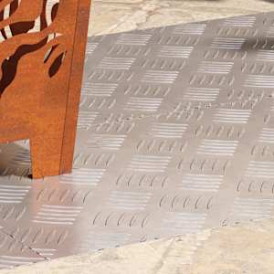 Stopnice Pravokotna 4 pcs srebrna 90 x 40 cm Aluminij