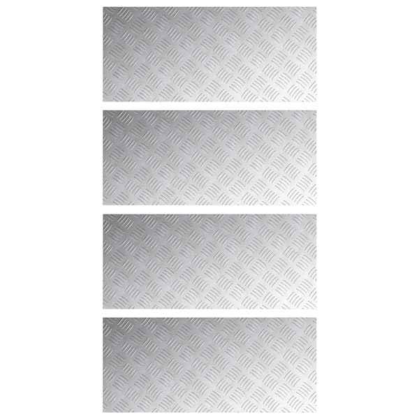 vidaXL Astme katte 4 tk 90 x 40 cm H&otilde;bedane Alumiinium Ristk&uuml;lik