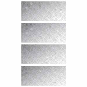 Schodové nášlapy Obdélníkový 4 pcs Stříbrná 90 x 40 cm Hliník - obrázek 2