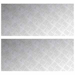 Schodové nášlapy Obdélníkový 2 pcs Stříbrná 90 x 40 cm Hliník - obrázek 2