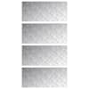 vidaXL Astme katte 4 tk 90 x 40 cm H&otilde;bedane Alumiinium Ristk&uuml;lik