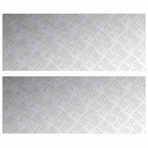 Schodové nášlapy Obdélníkový 2 pcs Stříbrná 100 x 40 cm Hliník - obrázek 2