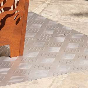 Stopnice Pravokotna 2 pcs srebrna 100 x 40 cm Aluminij