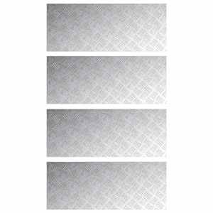 Schodové nášlapy Obdélníkový 4 pcs Stříbrná 100 x 40 cm Hliník - obrázek 2
