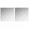 vidaXL Astme katte 2 tk 50 x 50 cm H&otilde;bedane Alumiinium Kandiline