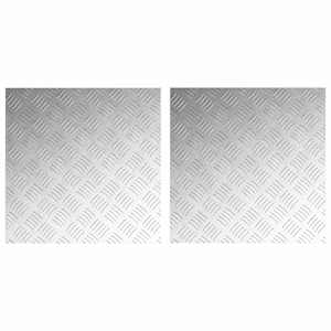 Schodové nášlapy Čtvercový 2 pcs Stříbrná 50 x 50 cm Hliník - obrázek 2