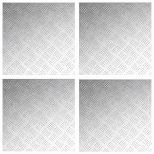 Schodové nášlapy Čtvercový 4 pcs Stříbrná 50 x 50 cm Hliník - obrázek 2