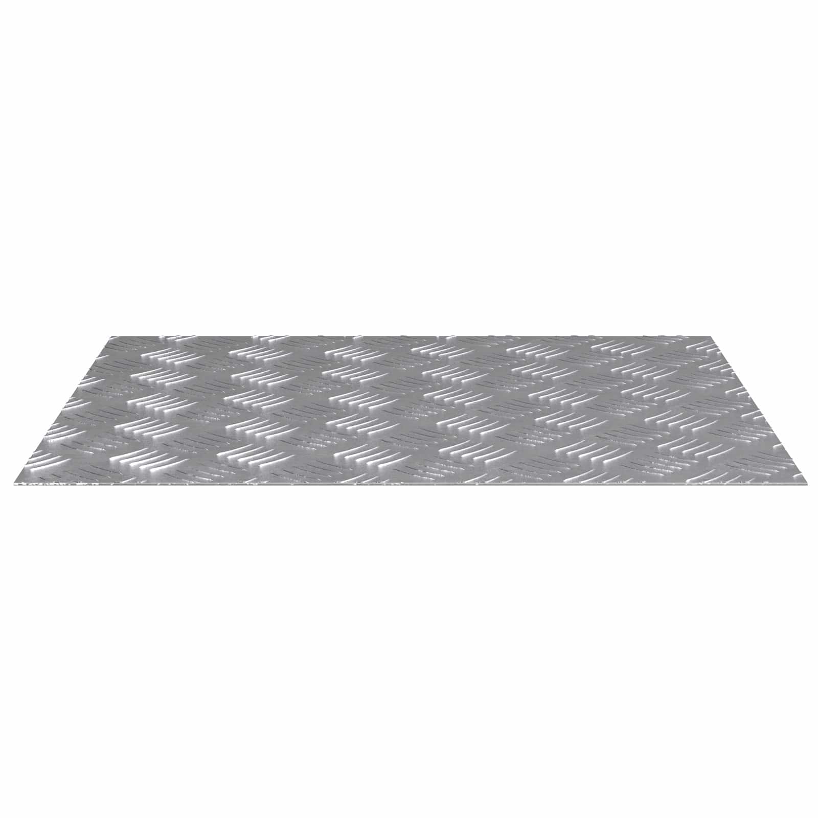 Checker Plaat 4 pcs Zilver 60 x 50 cm Aluminium image 1