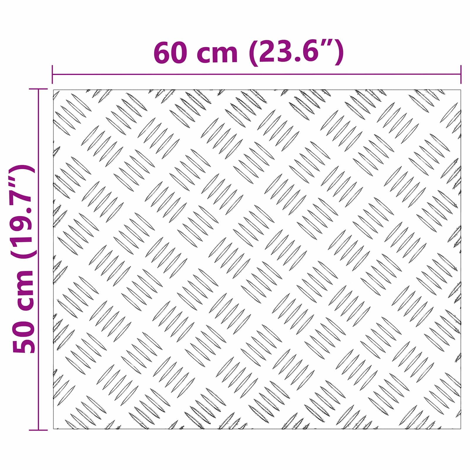 Checker Plaat 4 pcs Zilver 60 x 50 cm Aluminium image 4