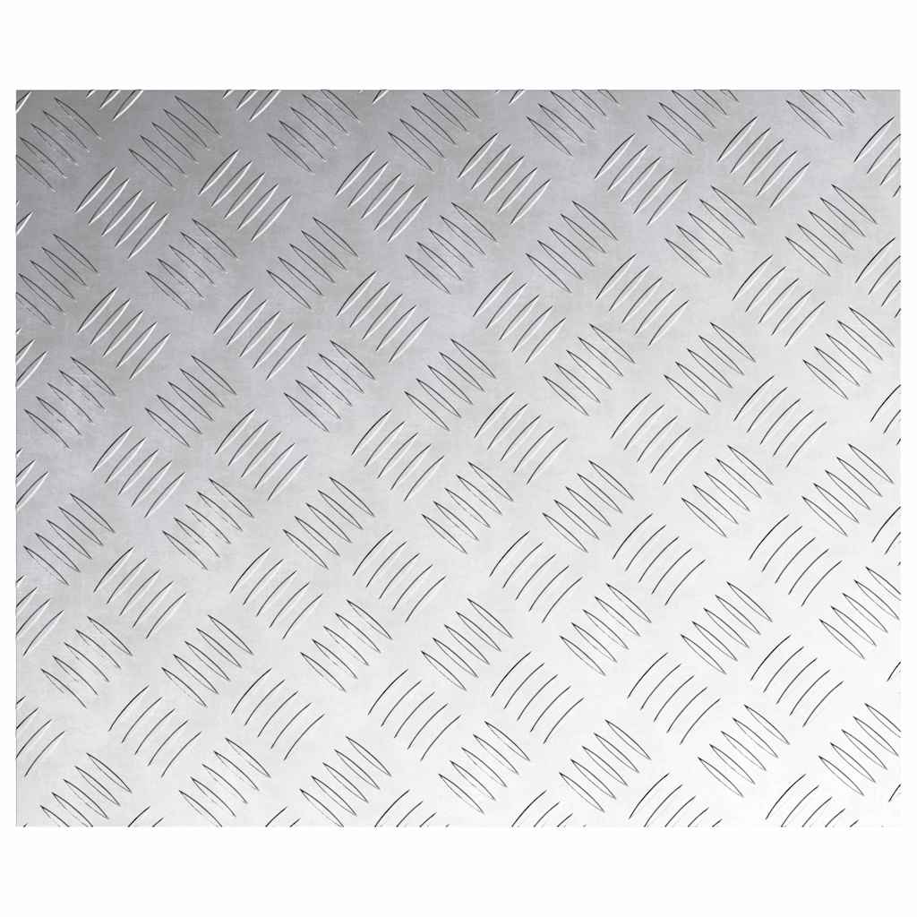 Checker Plaat 4 pcs Zilver 60 x 50 cm Aluminium image 3