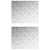 vidaXL Astme katte 2 tk 60 x 50 cm H&otilde;bedane Alumiinium Ristk&uuml;lik