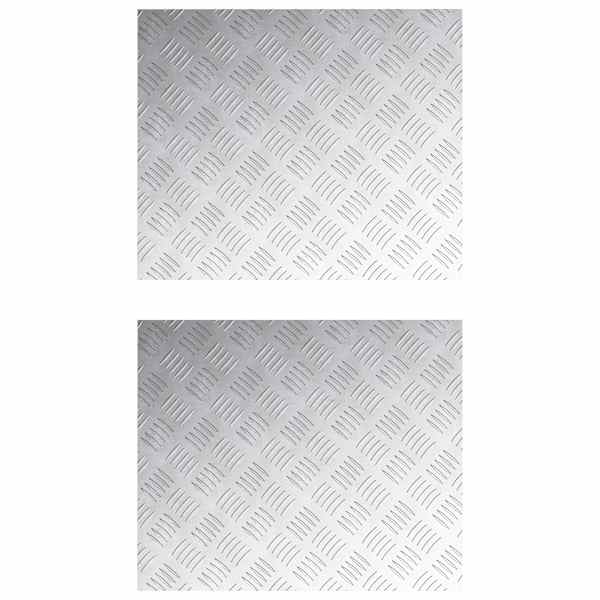 vidaXL Astme katte 2 tk 60 x 50 cm H&otilde;bedane Alumiinium Ristk&uuml;lik