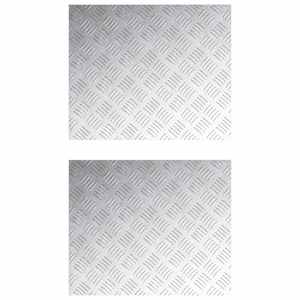 Schodové nášlapy Obdélníkový 2 pcs Stříbrná 60 x 50 cm Hliník - obrázek 2
