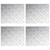 vidaXL Astme katte 4 tk 60 x 50 cm H&otilde;bedane Alumiinium Ristk&uuml;lik