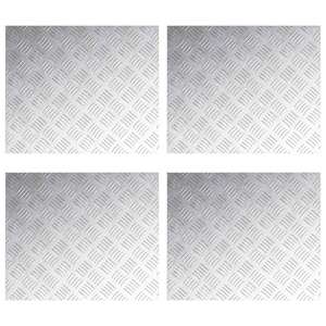 Schodové nášlapy Obdélníkový 4 pcs Stříbrná 60 x 50 cm Hliník - obrázek 2