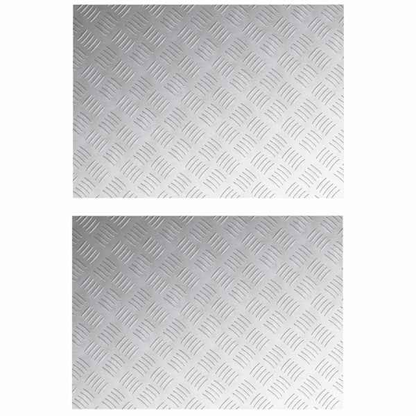 vidaXL Astme katte 2 tk 70 x 50 cm H&otilde;bedane Alumiinium Ristk&uuml;lik