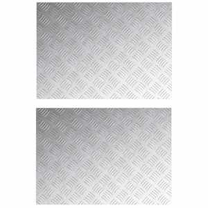 Schodové nášlapy Obdélníkový 2 pcs Stříbrná 70 x 50 cm Hliník - obrázek 2
