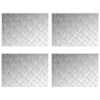 vidaXL Astme katte 4 tk 70 x 50 cm H&otilde;bedane Alumiinium Ristk&uuml;lik