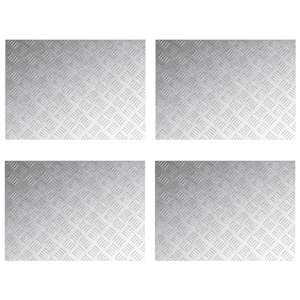 Schodové nášlapy Obdélníkový 4 pcs Stříbrná 70 x 50 cm Hliník - obrázek 2