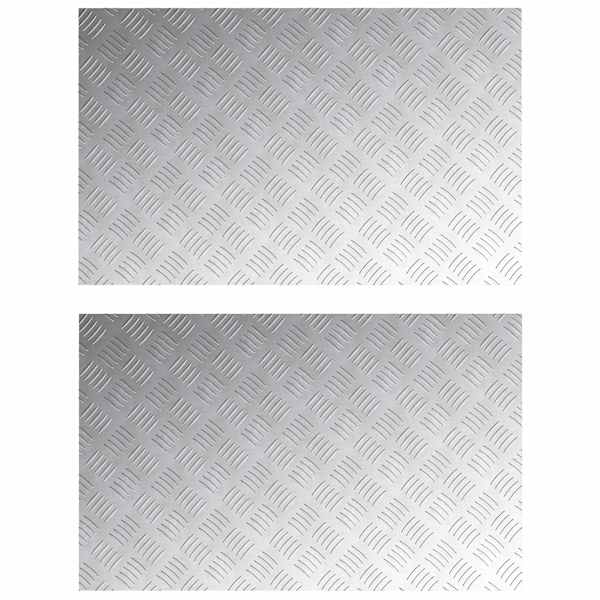 vidaXL Astme katte 2 tk 80 x 50 cm H&otilde;bedane Alumiinium Ristk&uuml;lik