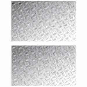 Schodové nášlapy Obdélníkový 2 pcs Stříbrná 80 x 50 cm Hliník - obrázek 2