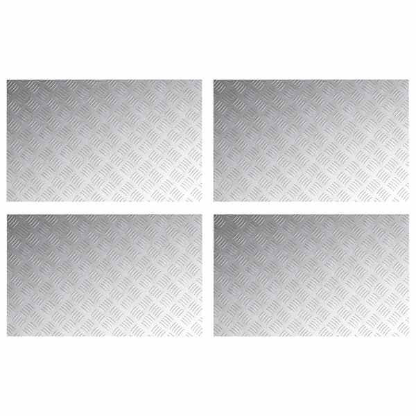 vidaXL Astme katte 4 tk 80 x 50 cm H&otilde;bedane Alumiinium Ristk&uuml;lik
